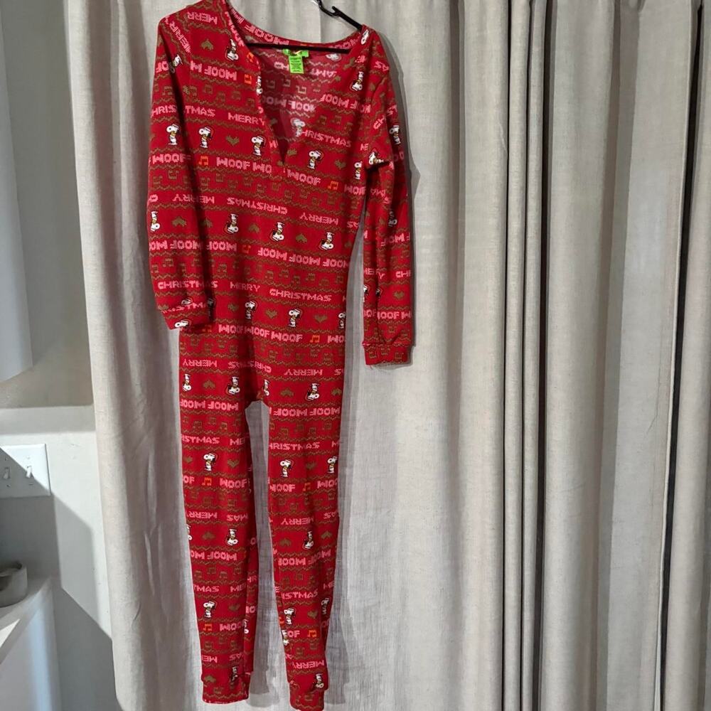 Peanuts snoopy red christmas onesie